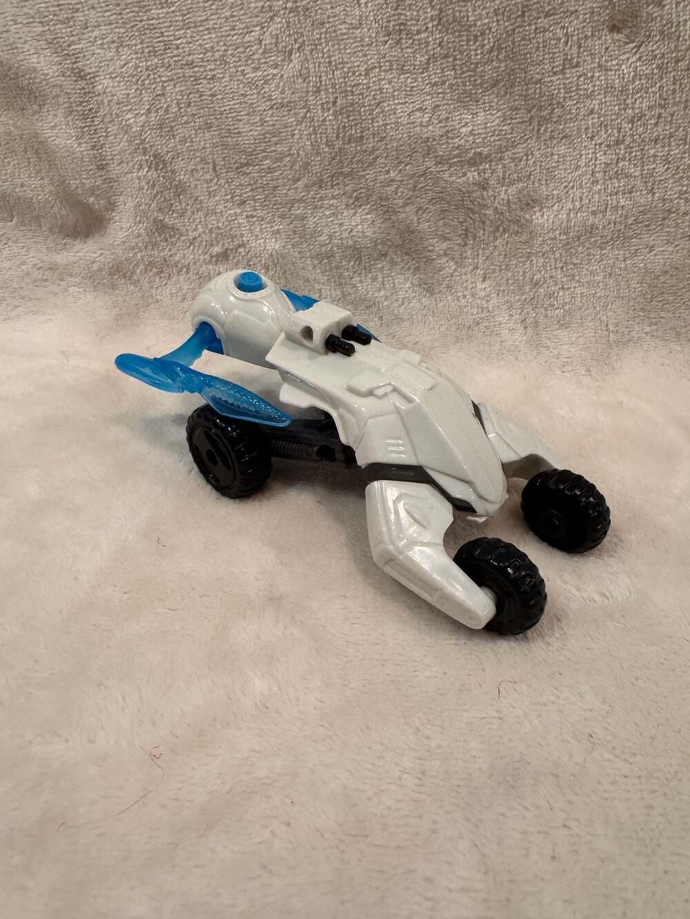McDonalds Max Steel Happy Meal Turbo Racer (#6) Toy 2014 White Blue